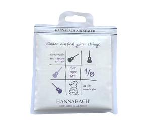 Cordes de guitare classique Hannabach Série 890 MT pour guitare d'enfant 1/8 Diapason : 44-48 cm - Jeu de 2 cordes Sol - 890MT 1/8