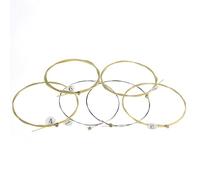 Cordes de guitare en laiton - Lot de 6 pièces de rechange pour guitares acoustiques | Cordes de guitare pour débutants, pièces de rechange parfaites pour guitares acoustiques en bois