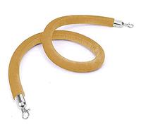 Cordes de poteaux suspendues avec fermoirs argentés, Cordes de barrière de File d'attente, Cordes de barrière de contrôle des foules pour Les Grandes Ouvertures - Rouge (Marron 0,6 m)