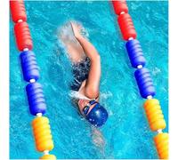 Cordes de sécurité de la Piscine, Séparateur de couloirs Piscine, Ligne sécurité Flottante for Spa, Plage, Parc Aquatique, séparateur Professionnel(6cm,17/55.77FT)