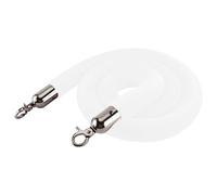 Cordes de séparation, cordes barrière avec crochets en acier inoxydable, nouveau poteau contrôle des files d'attente, for hôtels, fêtes et restaurants(White,Length 2.7M/8.9Ft/106In)