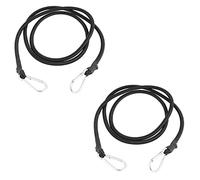 Cordes Élastiques Tendeurs Robuste 2m avec Crochets, DRERIO Lot de 2 Corde Elastique 8mm pour Bâches, Vélo, Voiture, Bagages, Camping - Sangle de Tension Multifonctio