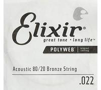 Cordes Elixir® à l'unité en Bronze 80/20 pour guitare acoustique avec revêtement POLYWEB® (.022)