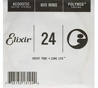 Cordes Elixir® à l'unité en Bronze 80/20 pour guitare acoustique avec revêtement POLYWEB® (.024)