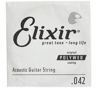 Cordes Elixir® à l'unité en Bronze 80/20 pour guitare acoustique avec revêtement POLYWEB® (.042)