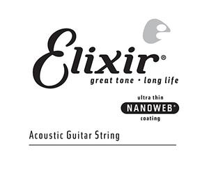 Cordes Elixir® à l'unité en Phosphore Bronze pour guitare acoustique avec revêtement NANOWEB® (.042)