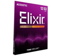 Cordes Elixir® en Bronze 80/20 pour guitare acoustique avec revêtement NANOWEB®, Light (.012-.053)