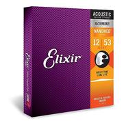 Cordes Elixir® en Bronze 80/20 pour guitare acoustique avec revêtement NANOWEB®, Light (.012-.053)