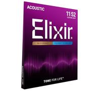 Cordes Elixir® en Bronze 80/20 pour guitare acoustique avec revêtement POLYWEB®, Custom Light (.011-.052)