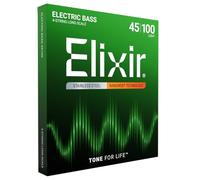 Cordes Elixir en Stainless Steel avec revêtement NANOWEB pour basse 4 cordes, Long Scale, Light (.045-.100)