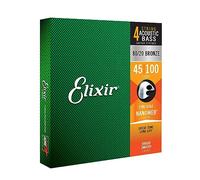Cordes Elixir pour basse acoustique 4 cordes en Bronze 80/20 avec revêtement NANOWEB, Long Scale, Light (.045-.100)