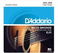 Cordes en bronze DADDARIO EJ11 pour guitare acoustique - 12-16-24-32-42-53