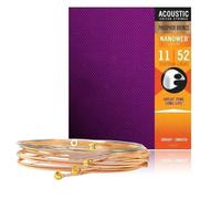 Cordes en Phosphore Bronze pour guitare acoustique sans revêtement NANOWEB (.011-.052)