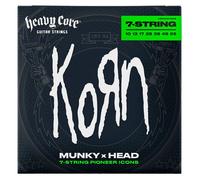 Cordes guitare - DUNLOP - Korn Heavy Core - 7 cordes 10-65 - pour accordage B/Drop A - adaptées baritone