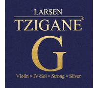 Cordes Larsen Violon Tzigane Multifilament-Fiberkern Sol Argent filé; Fort
