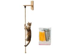 Cordes murales pour chats - Jouet interactif pour animaux de compagnie résistant aux morsures avec planche de saut | marches d'escalade pour chats murales | pour gratter, jouer, se reposer
