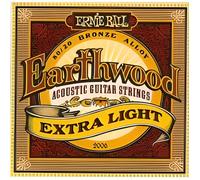Ernie Ball Earthwood Cordes extra légères Bronze 80/20, pour guitare acoustique, calibre 10-50