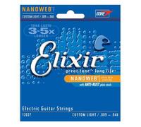 Cordes pour guitare électrique - ELIXIR - 12027 - Nanoweb - Custom light - Tirant 09-46