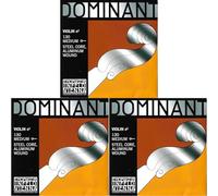Cordes Thomastik Violon Dominant Noyau plein nylon Mi Alu. Filé. Boule. 4/4; Moyen (Lot de 3)