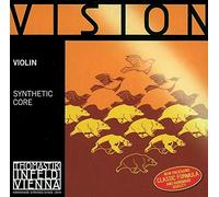Cordes Thomastik Violon Vision Noyau synthétique Possibilité de retirer la boule;La Alu filé. 4/4; Souple