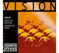 Cordes Thomastik Violon Vision Noyau synthétique Possibilité de retirer la boule;Taille 1/4 Medium; Jeu