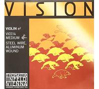Cordes Thomastik Violon Vision Noyau synthétique Possibilité de retirer la boule;Taille 1/4 Medium; Mi Acier/Alu filé