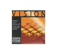 Cordes Thomastik Violon Vision Noyau synthétique Possibilité de retirer la boule;Taille 1/8 Medium; Mi Acier/Alu filé