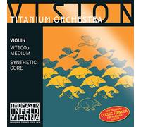 Cordes Thomastik Violon Vision Titanium Orchestra Noyau synthétique Boule en titane à enlever;Jeu. 4/4; Moyen