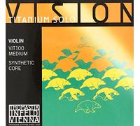 Cordes Thomastik Violon Vision Titanium Solo Synthetic Core Boule en titane à enlever;Jeu. 4/4; Moyen