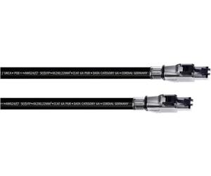 Cordial 15613 RJ45 Câble réseau, câble patch CAT 6a SF/UTP 10.00 m noir gaine PUR 1 pc(s)