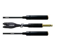 Cordial CFY 0.3 PGG câble audio 0,3 m 6,35 mm 2 x 6,35 mm Noir
