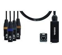 Adaptateur DMX - RJ45 4 XLR Femelles 5 Points 70 CM Câbles jack / instrument
