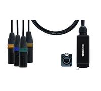 CORDIAL - Adaptateur DMX - RJ45 4 XLR mâles 5 points 70 cm