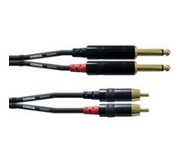 Cordial Câble Audio Double Jack Mono/RCA 6 M Noir