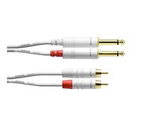 CORDIAL Câble audio double jack - RCA 1,5 m blanc