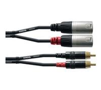 Cordial Câble Audio Double XLR Mâle/RCA 3 M Noir G