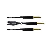 Cordial - Câble audio - jack mono mâle pour jack stéréo mâle - 1.5 m - noir