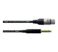 Cordial Câble de liaison XLR CCM 7,5 FP – 1x XLR femelle / 1x Jack mâle 6,35 mm – Noir 7,5 m