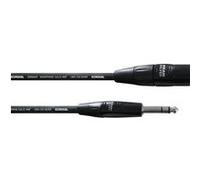 Câble de liaison XLR [1x XLR mâle - 1x Jack mâle 6.35 mm] Cordial CIM 1,5 MV noir 1.50 m