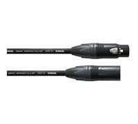 Cordial Câble micro CSM 10 FM-Gold, 10 m noir Neutrik XLR contacts dorés - Câble pour Microphone