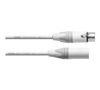 Câble de liaison XLR [1x XLR femelle - 1x XLR mâle] Cordial CXM 5 FM-SNOW blanc 5.00 m