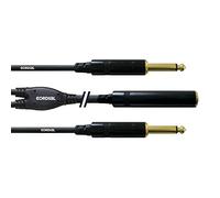 CORDIAL Câble Y bretelle jack mono femelles/2 jack mono mâles 30 cm