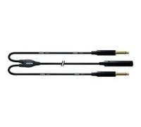 Cordial Câble Y bretelle jack mono femelle vers 2 jack mono mâles 30 cm