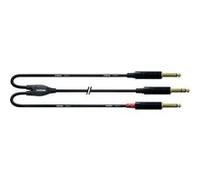 Cordial Câble Y CFY 3 VPP - 1x jack mâle 6,35 mm, 2x jack mâle 6,35 mm - 3,00 m noir