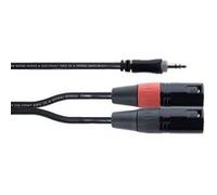 CBLE Y BRETELLE MINI-JACK STRO / 2 XLR MLE 1,5 M