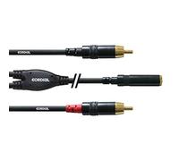 cordial câble y embase jack femelle 3.5 st / 2 x rca m gold 0. taille : 3 m fairline