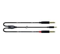 Câble adaptateur audio [1x Jack mâle 3.5 mm - 2x Jack mâle 6.35 mm] Cordial CFY1,5WPP noir 1.50 m