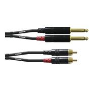 Câble Audio Double Jack Mono - RCA 60 CM