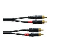 Câble adaptateur audio [2x Cinch-RCA mâle - 2x Cinch-RCA mâle] Cordial CFU1,5CC noir 1.50 m