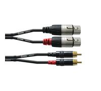 Cordial CFU 1.5 FC câble audio 1,5 m 2 x RCA 2 x XLR (3-pin) Noir